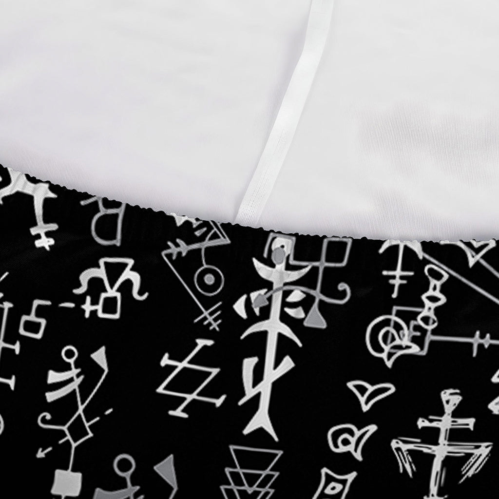 Black And White Mystic Wicca Print Sofa Cover