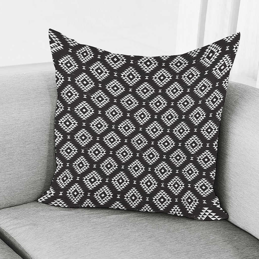 Black And White Navajo Pattern Print Pillow Cover