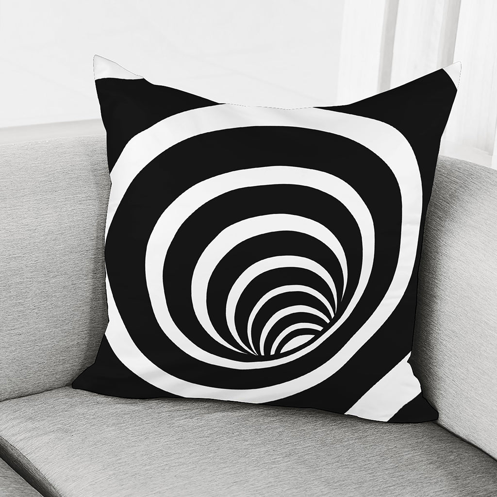 Black And White Optical Illusion Print Pillow Cover