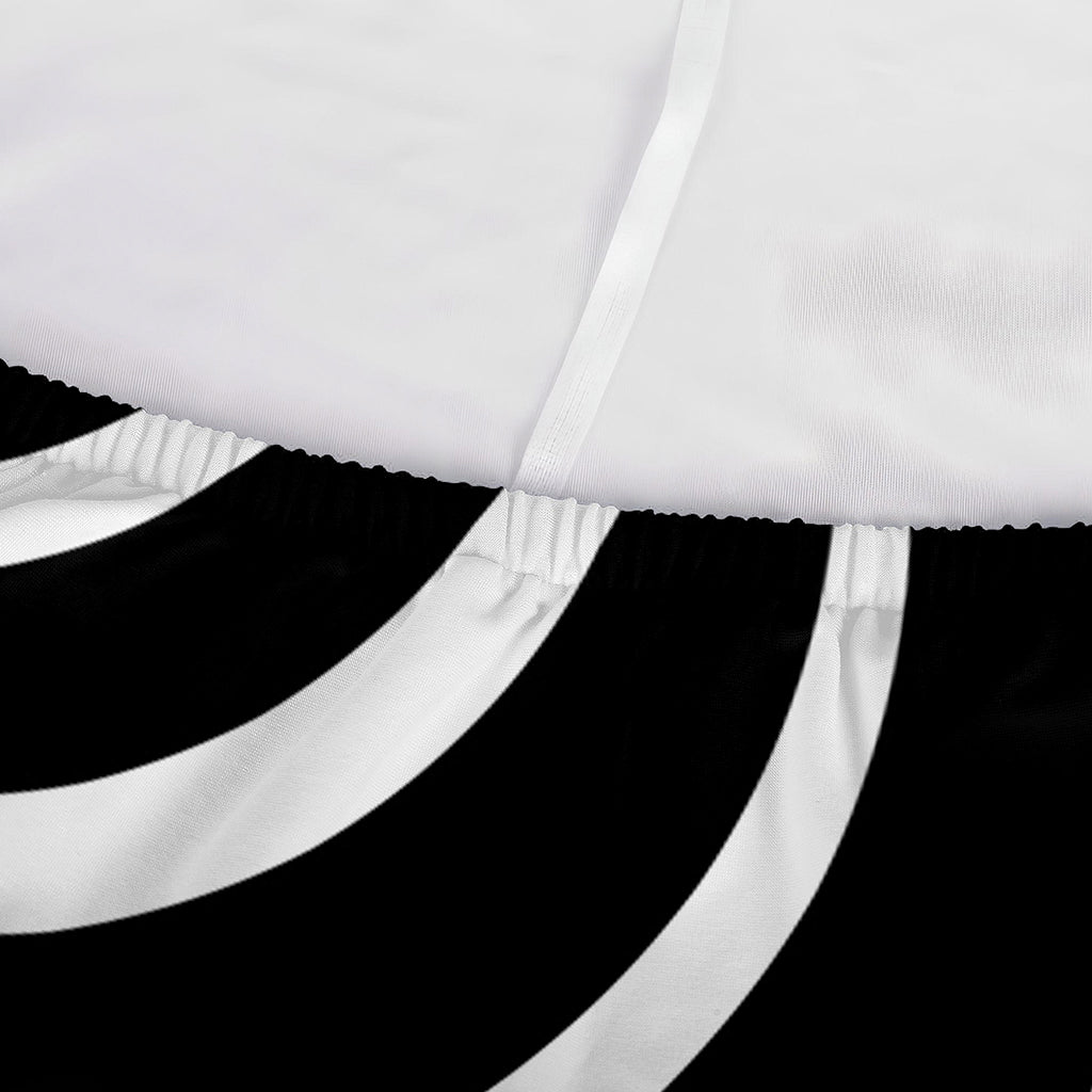 Black And White Optical Illusion Print Sofa Cover