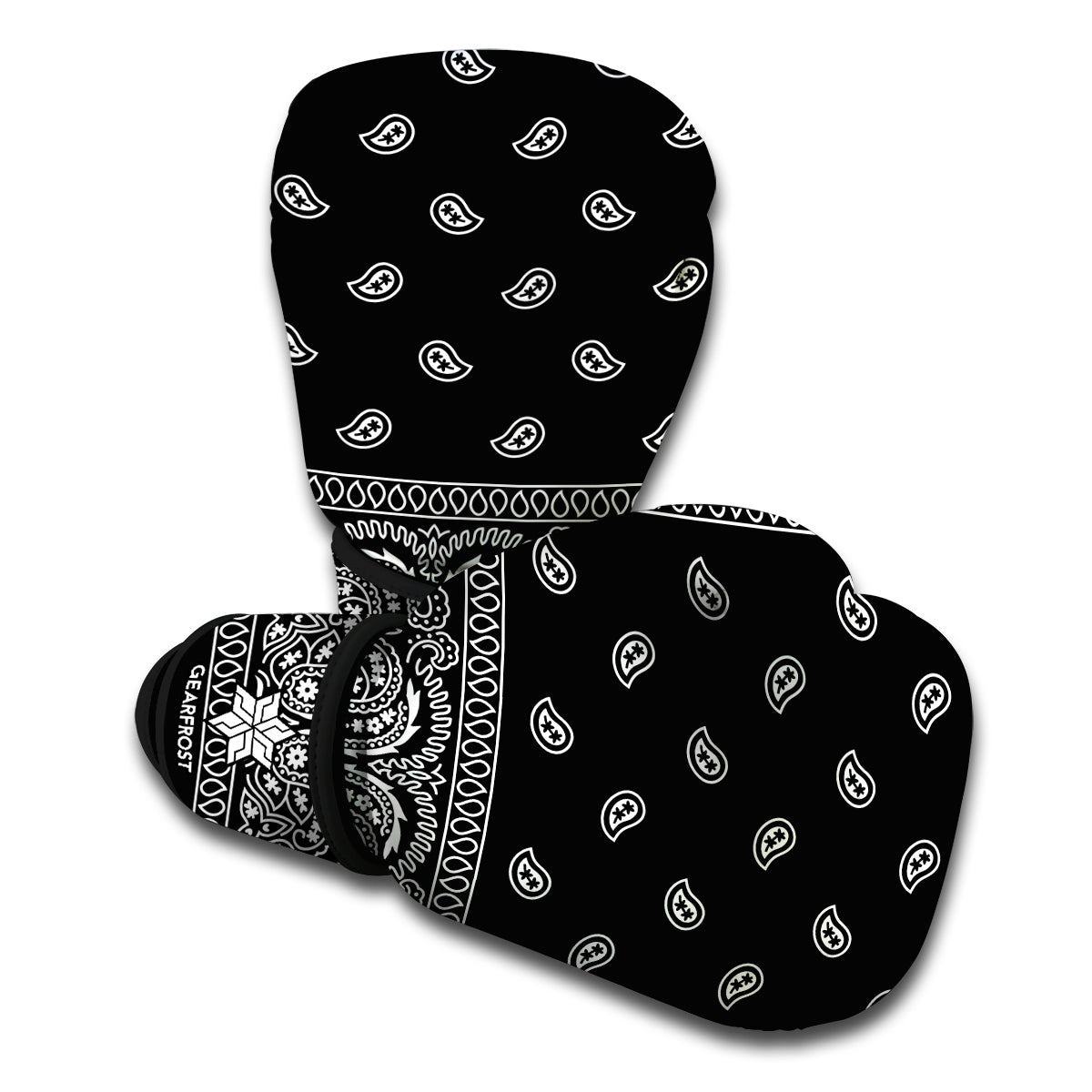 Paisley Mandala Ornamental Print Boxing Gloves