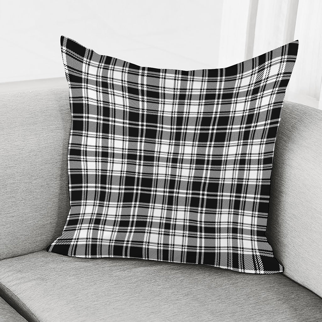 Black And White Plaid Pattern Print Pillow Cover
