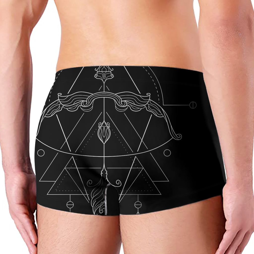 Black And White Sagittarius Sign Print Men's Boxer Briefs