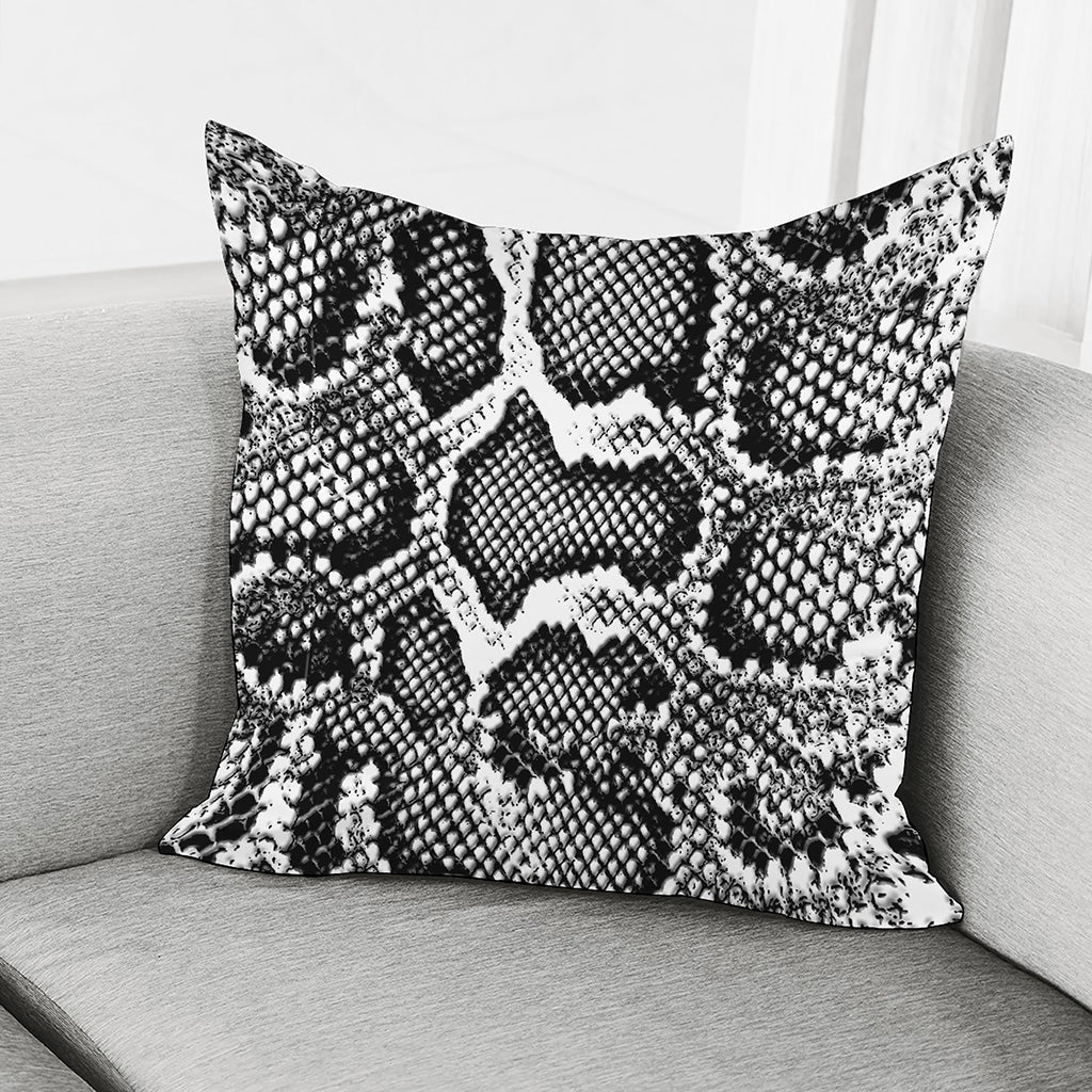 Black And White Snakeskin Print Pillow Cover