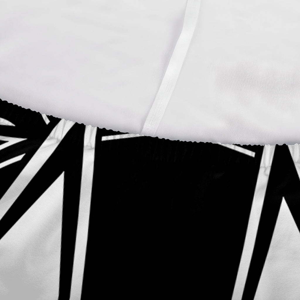 Black And White Spartan Helmet Print Sofa Cover