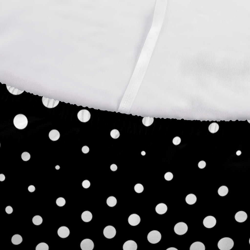 Black And White Spiral Dot Print Sofa Cover