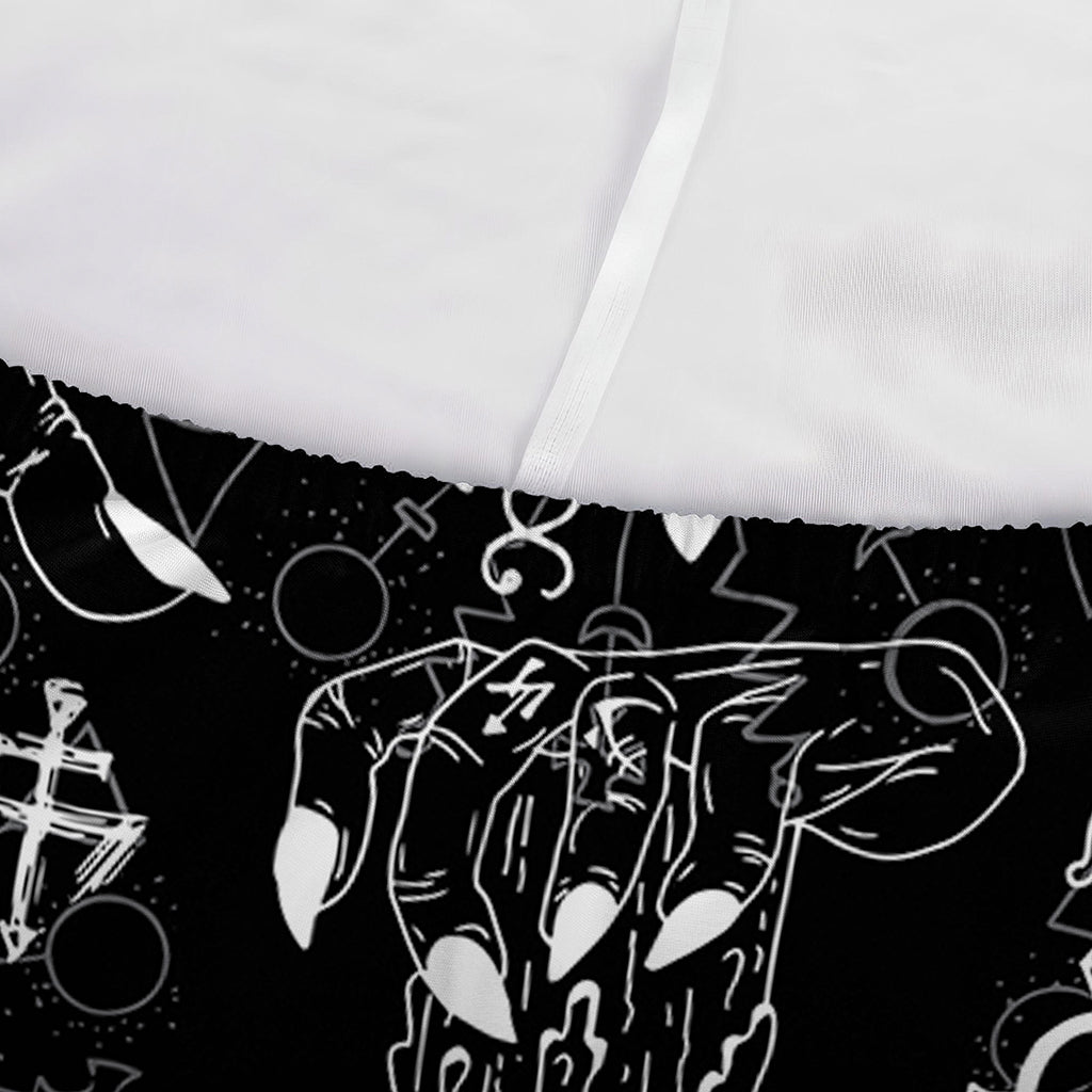 Black And White Supernatural Wicca Print Sofa Cover