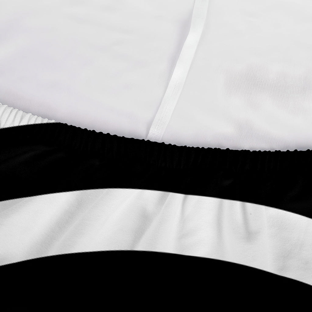 Black And White Swirl Illusion Print Sofa Cover