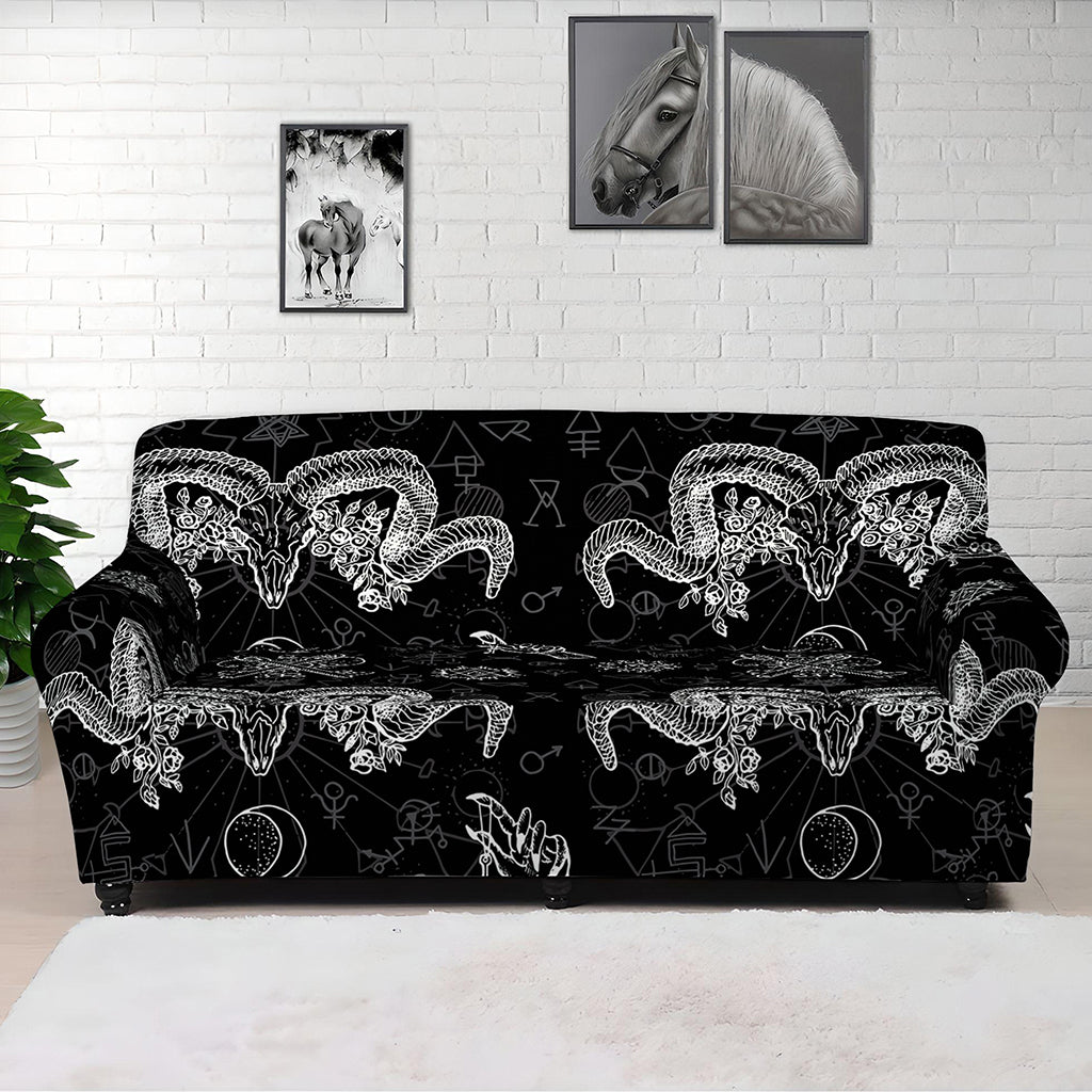 Black And White Wicca Gothic Print Sofa Cover – GearFrost
