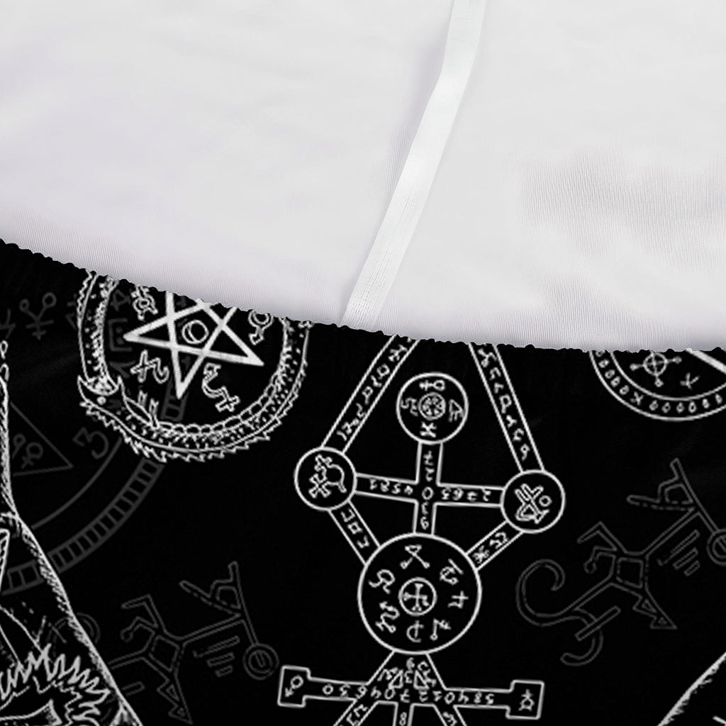 Black And White Wiccan Palmistry Print Sofa Cover