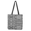 Black And White Zentangle Pattern Print Tote Bag