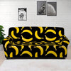 Black Banana Pattern Print Sofa Cover