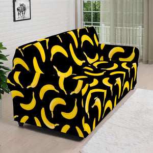 Black Banana Pattern Print Sofa Cover