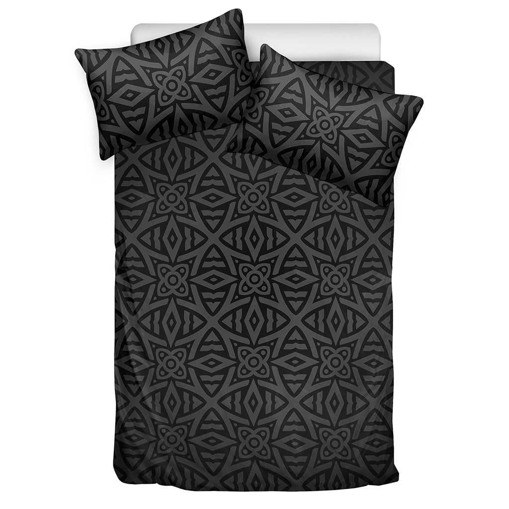 Black Celtic Symbol Pattern Print Duvet Cover Bedding Set