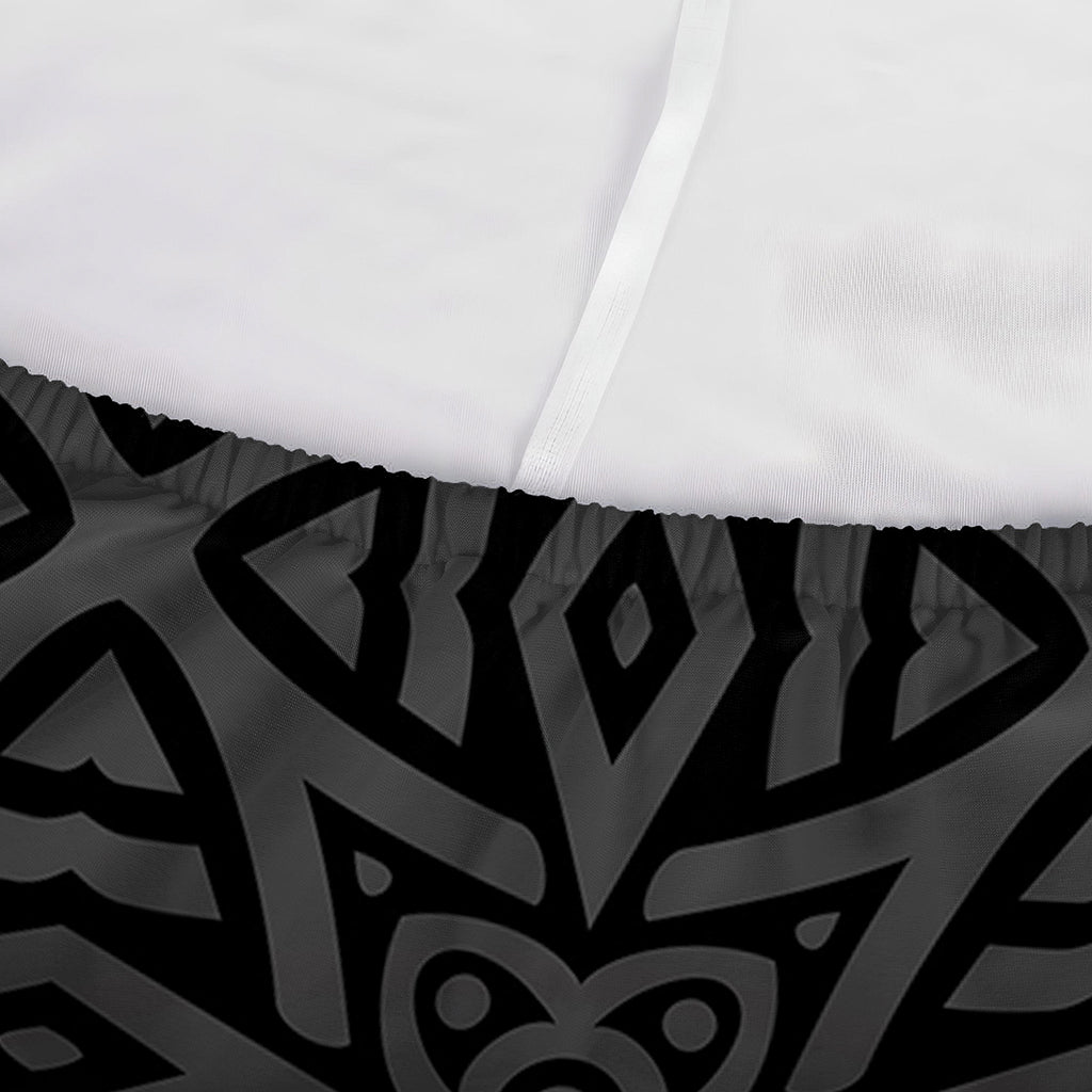 Black Celtic Symbol Pattern Print Sofa Cover