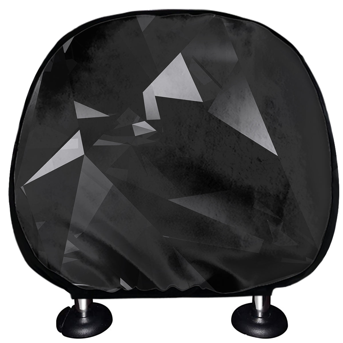 Black Diamond Print Car Headrest Covers