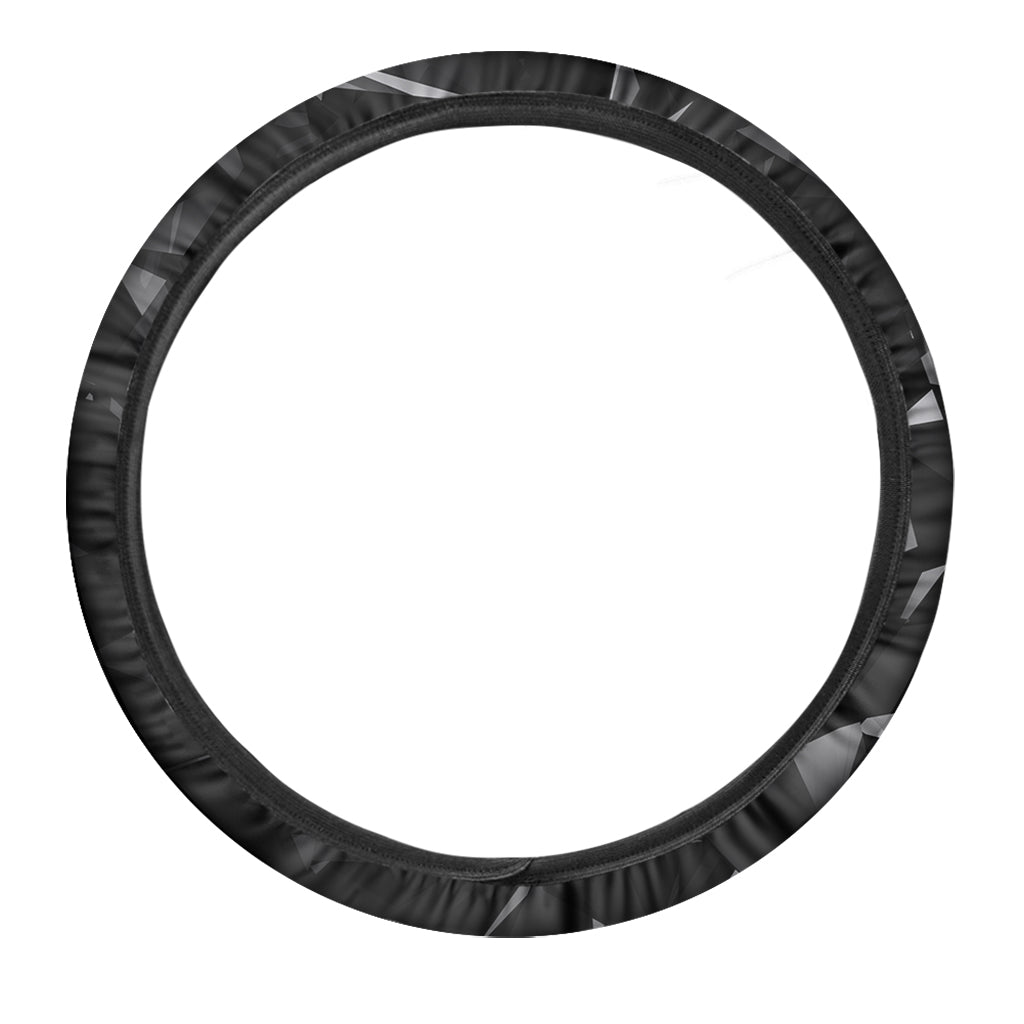 Black Diamond Print Car Steering Wheel Cover