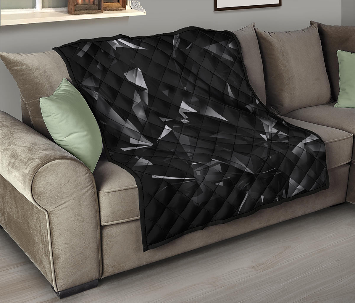 Black Diamond Print Quilt