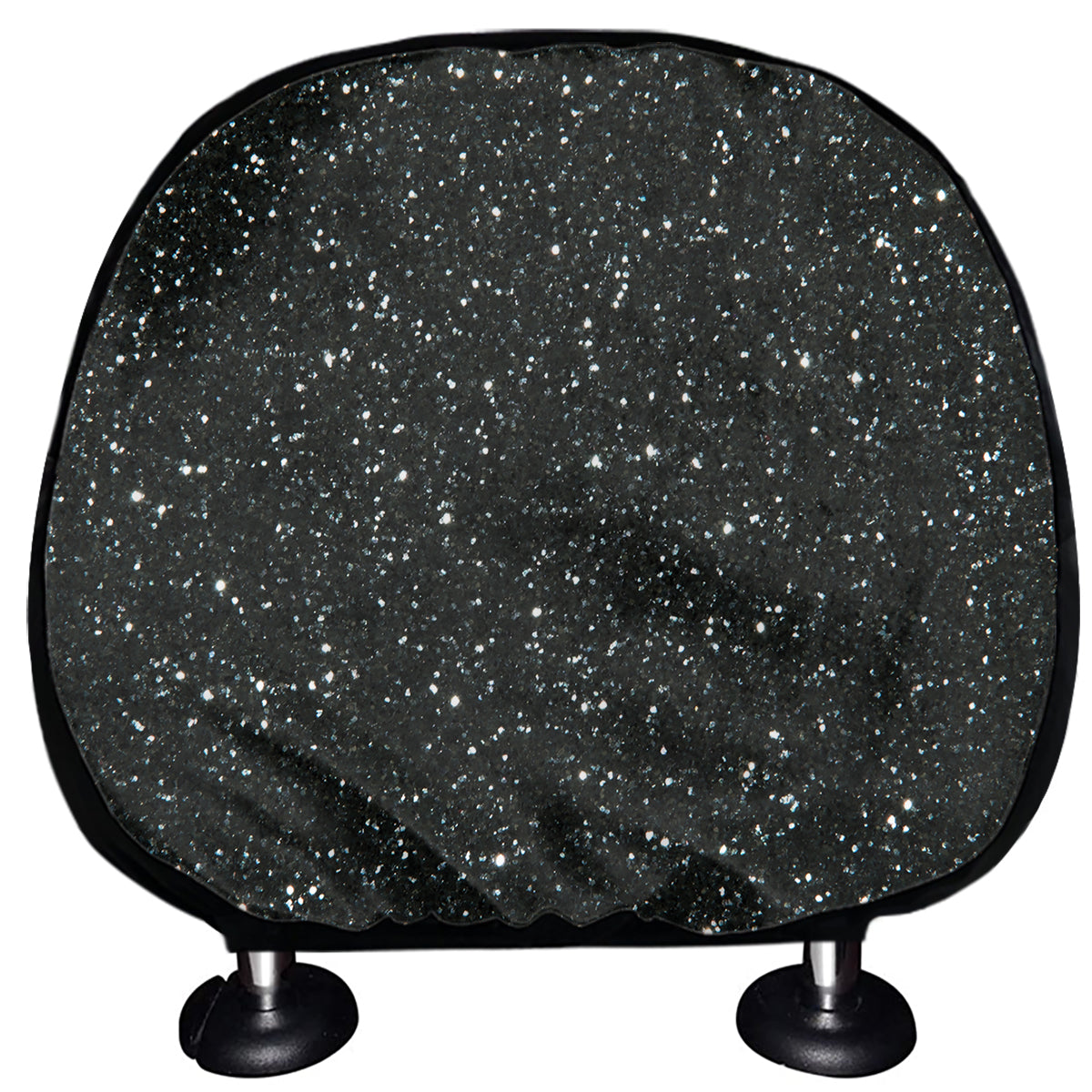 Black Glitter Artwork Print (NOT Real Glitter) Car Headrest Covers