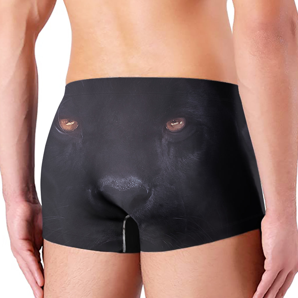 Black Jaguar Print Men's Boxer Briefs