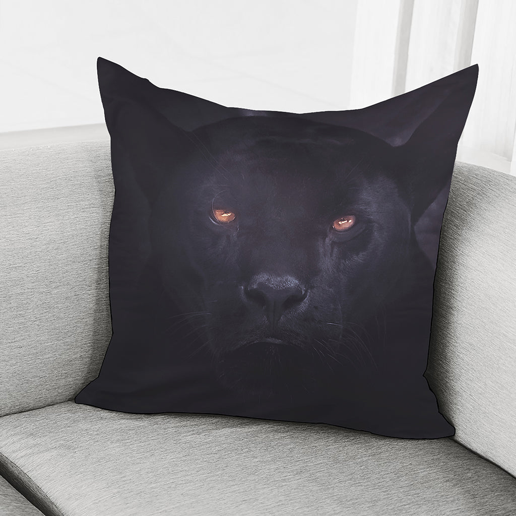 Black Jaguar Print Pillow Cover