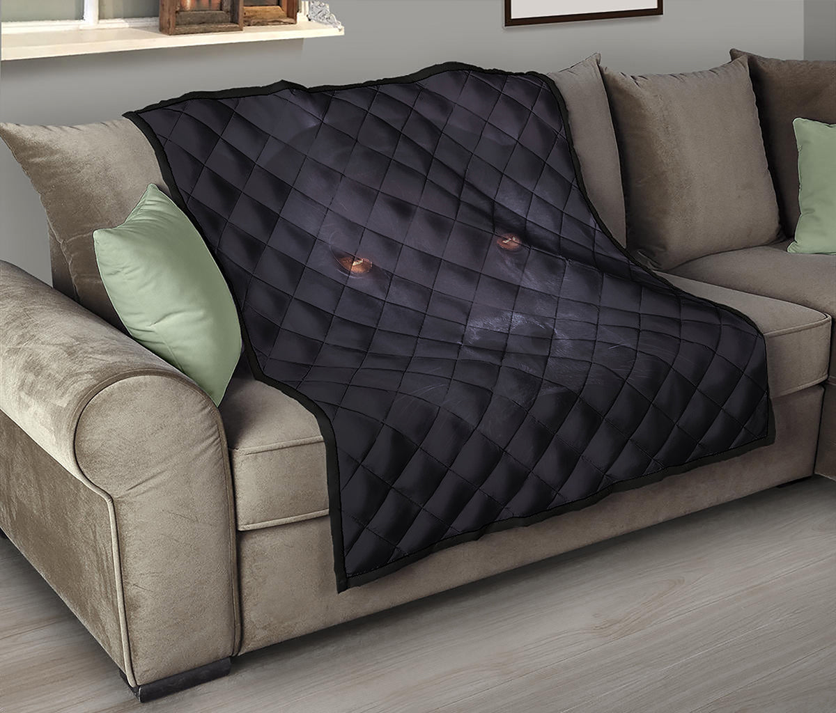Black Jaguar Print Quilt