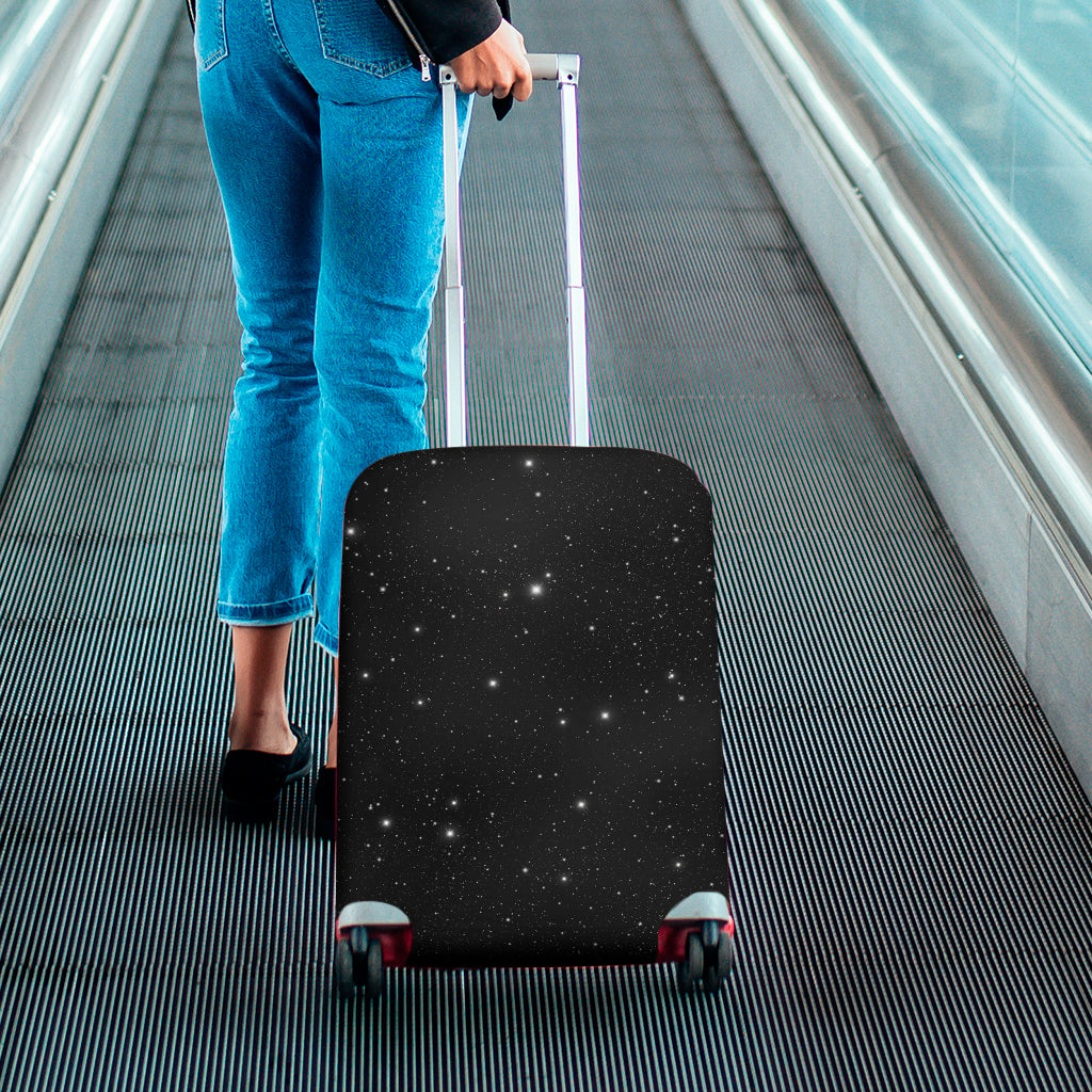 Black Space Print Luggage Cover