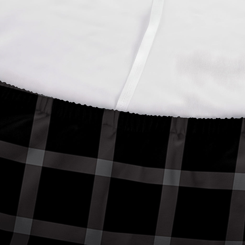 Black Tattersall Pattern Print Sofa Cover