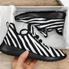 Black White Zebra Pattern Print Mesh Knit Shoes GearFrost