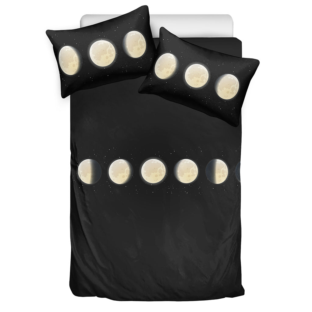 Blood Moon Lunar Phase Print Duvet Cover Bedding Set