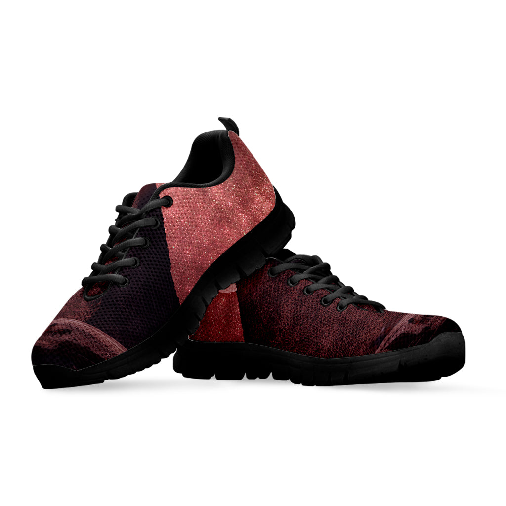 Bloody Moon Pyramid Print Black Sneakers