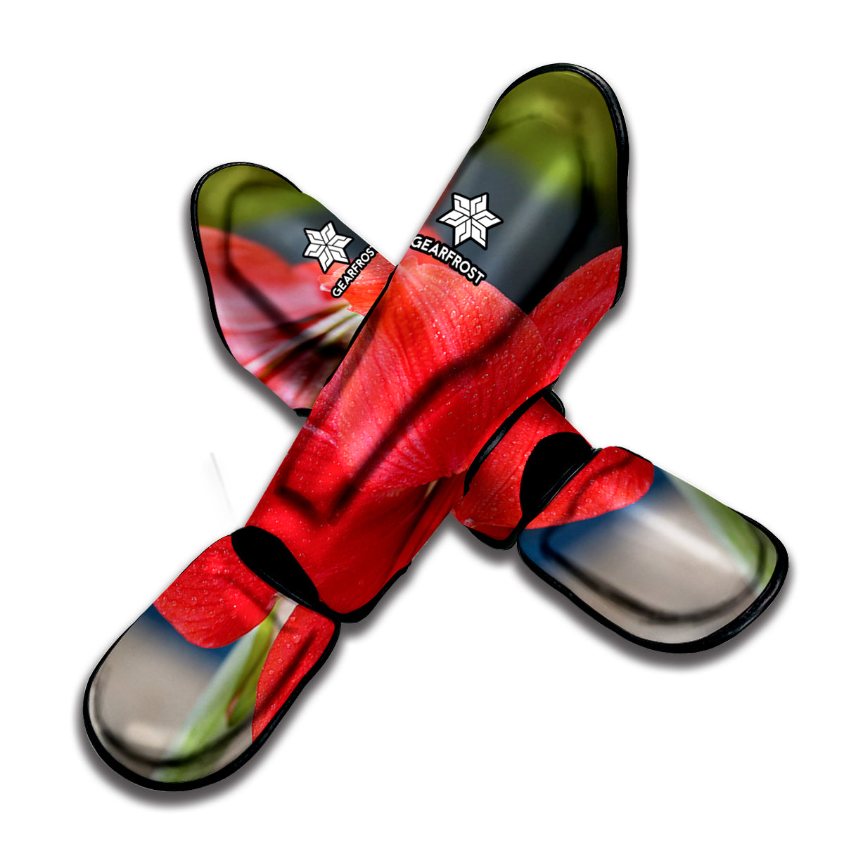 Blooming Amaryllis Print Muay Thai Shin Guard