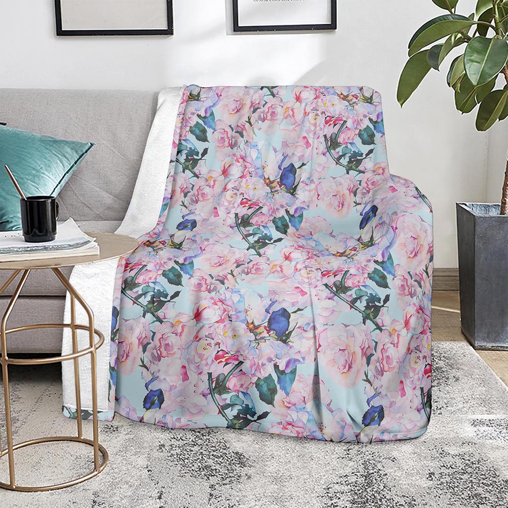 Blossom Floral Flower Pattern Print Blanket