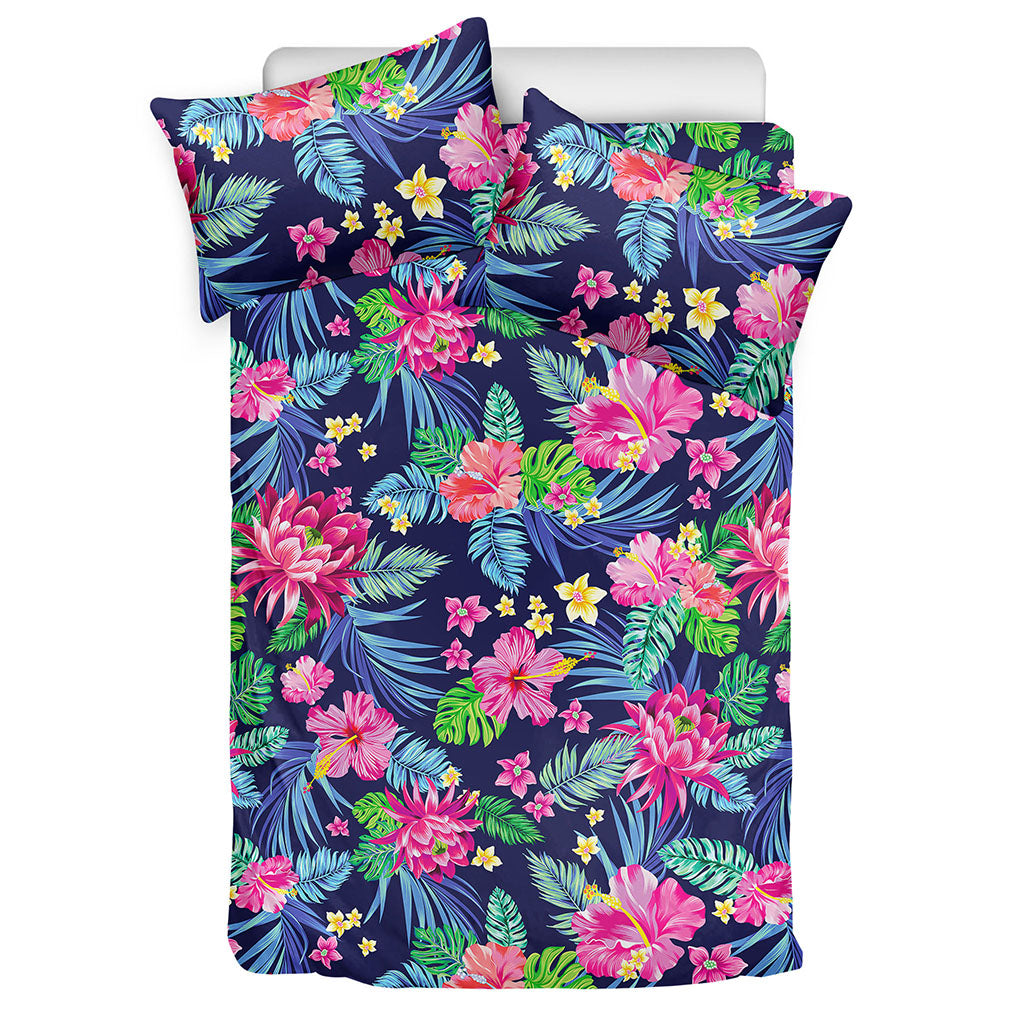 Blossom Tropical Flower Pattern Print Duvet Cover Bedding Set
