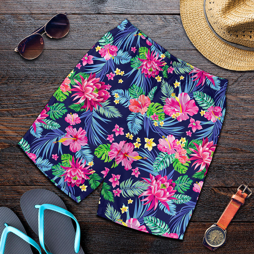 Blossom Tropical Flower Pattern Print Men's Shorts