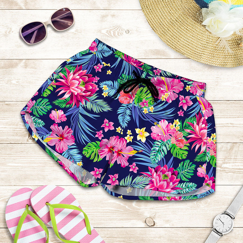 Blossom Tropical Flower Pattern Print Women's Shorts