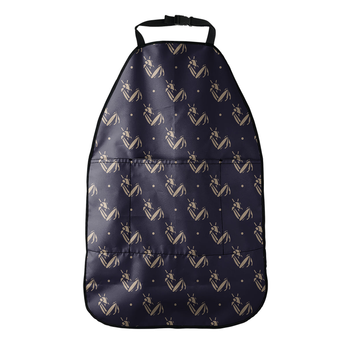 Blue And Beige Mantis Pattern Print Car Seat Organizers