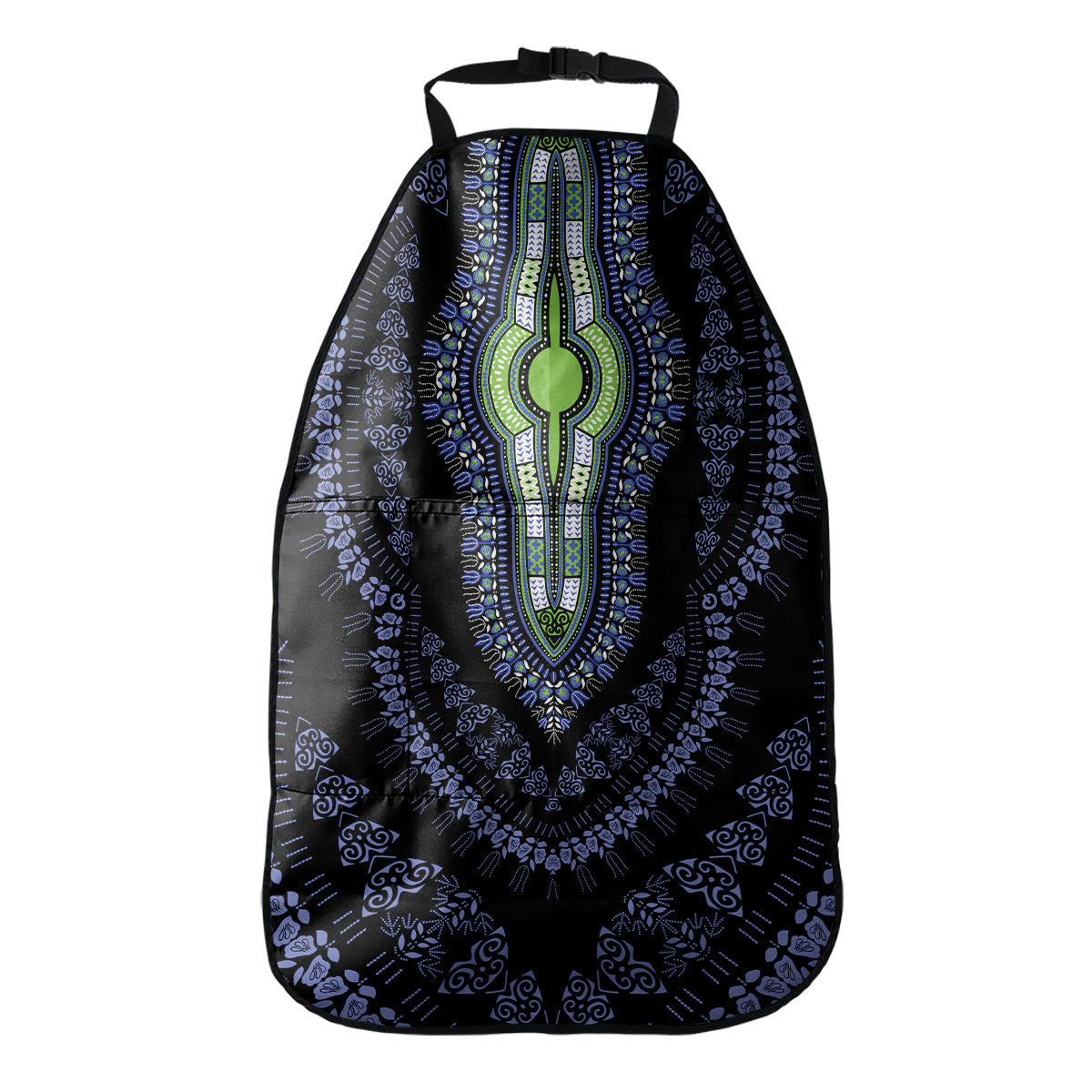 Blue And Black African Dashiki Print Car Seat Organizers
