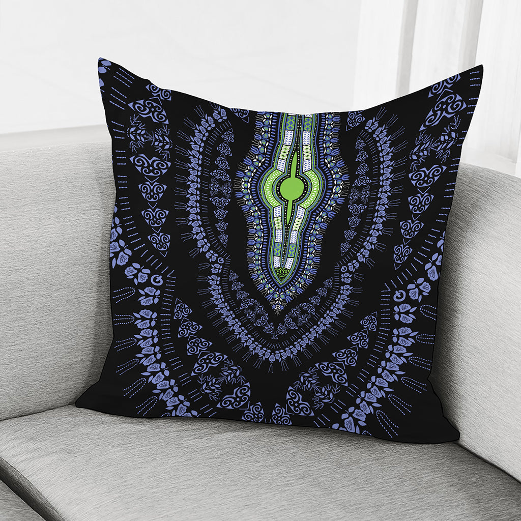 Blue And Black African Dashiki Print Pillow Cover