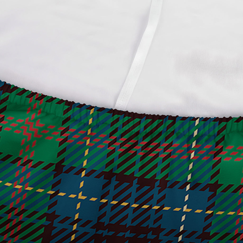 Blue And Green Tartan Pattern Print Sofa Cover