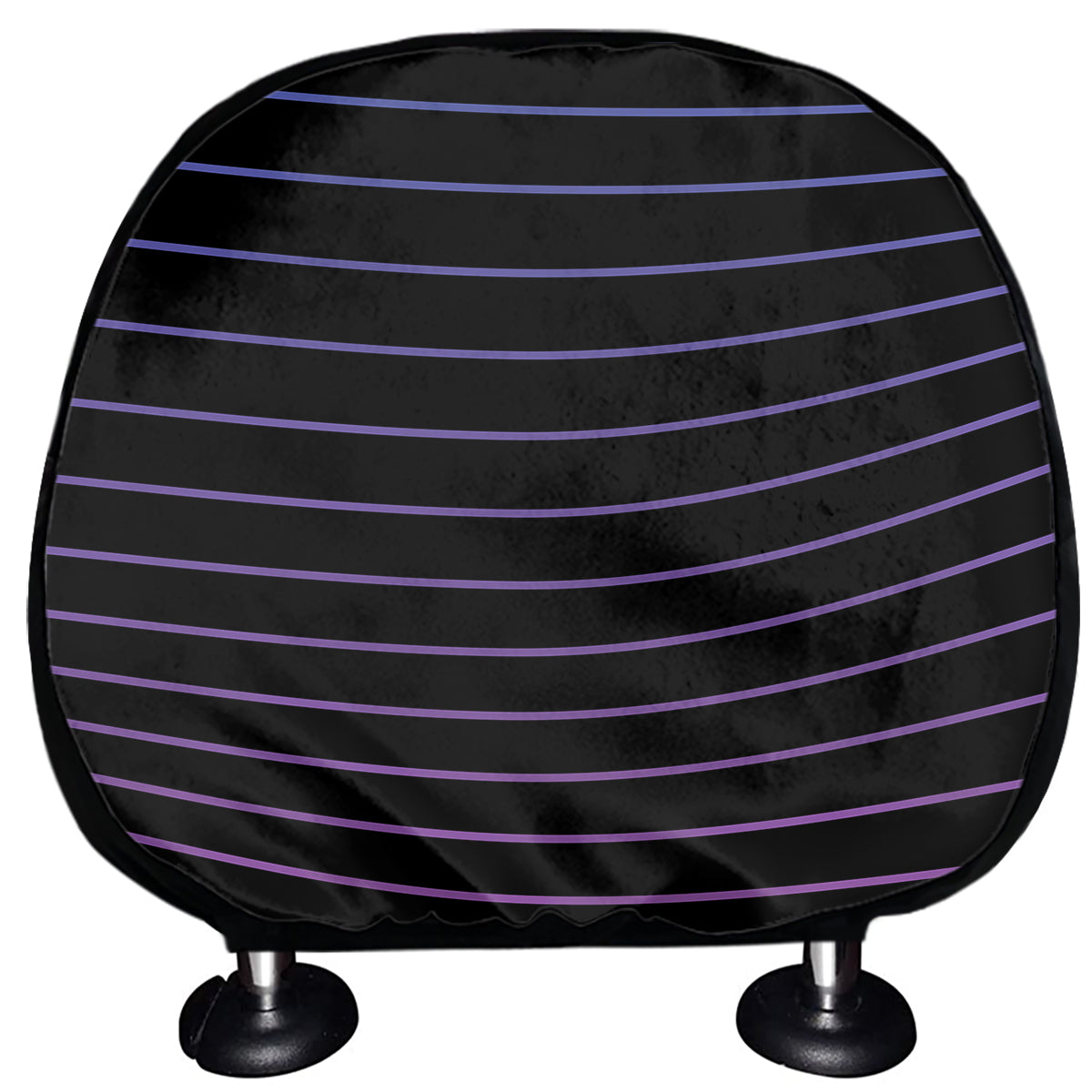 Blue And Purple EDM Wave Print Car Headrest Covers