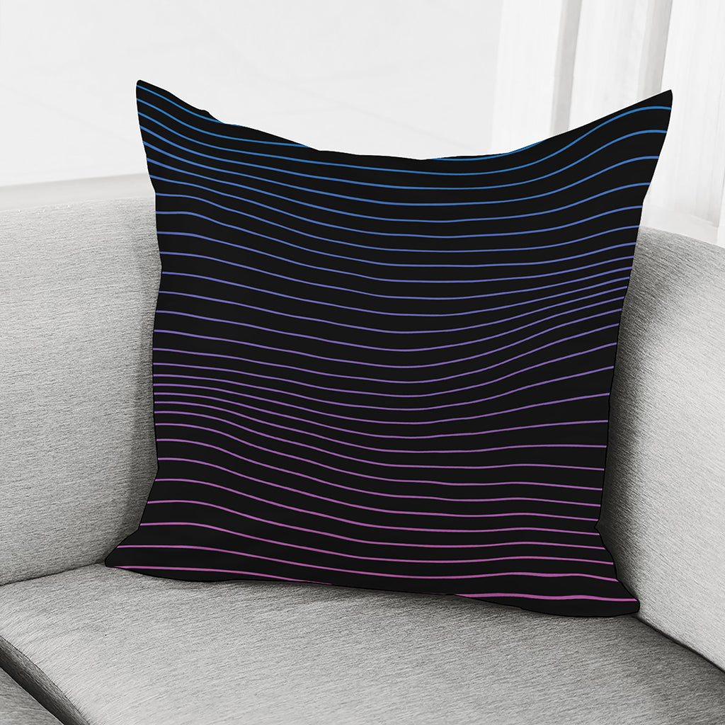 Blue And Purple EDM Wave Print Pillow Cover