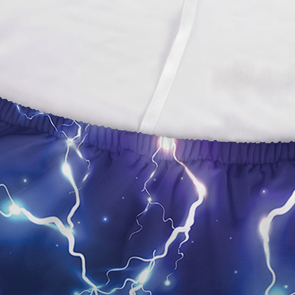 Blue And Purple Lightning Print Sofa Cover