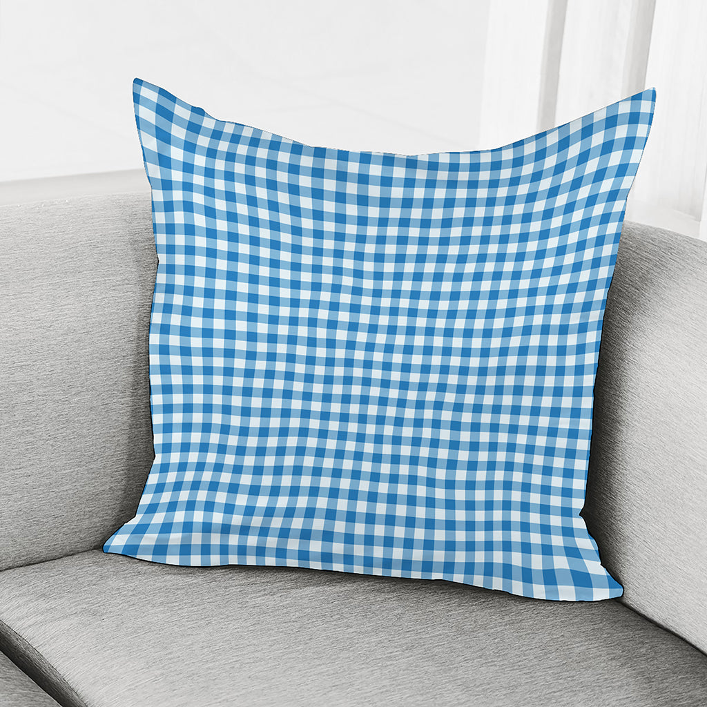 Blue And White Check Pattern Print Pillow Cover