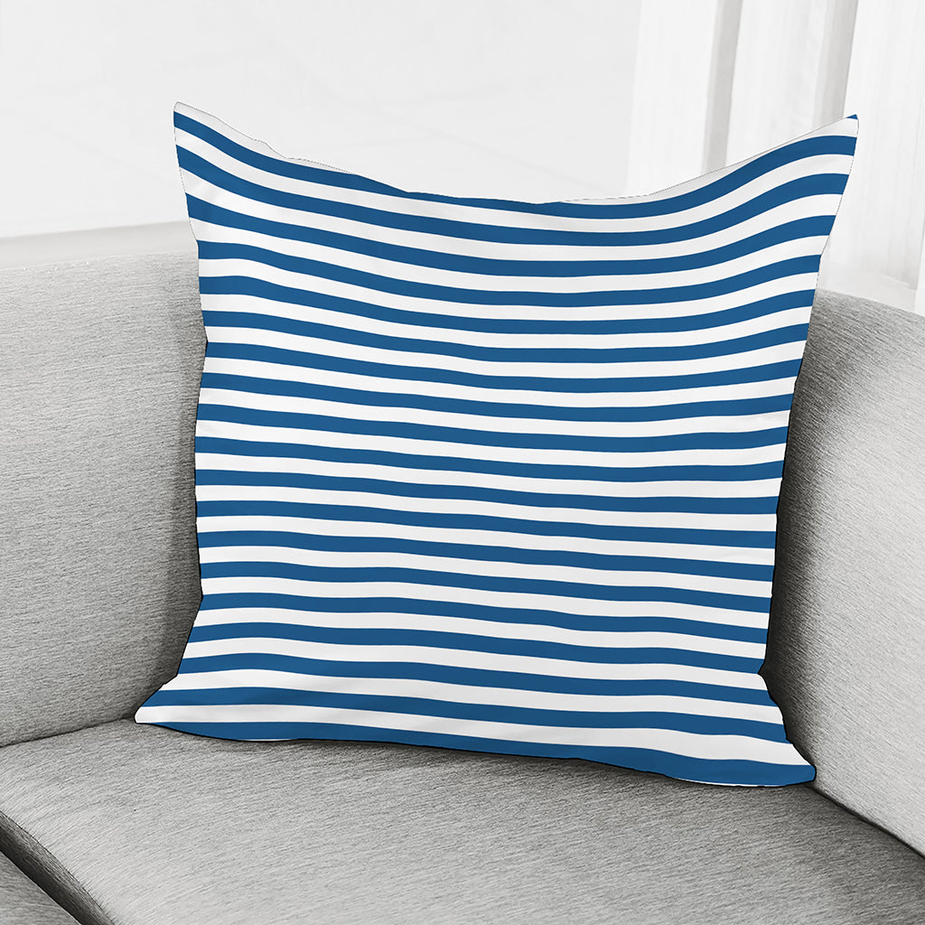 Blue And White Striped Pattern Print Pillow Cover
