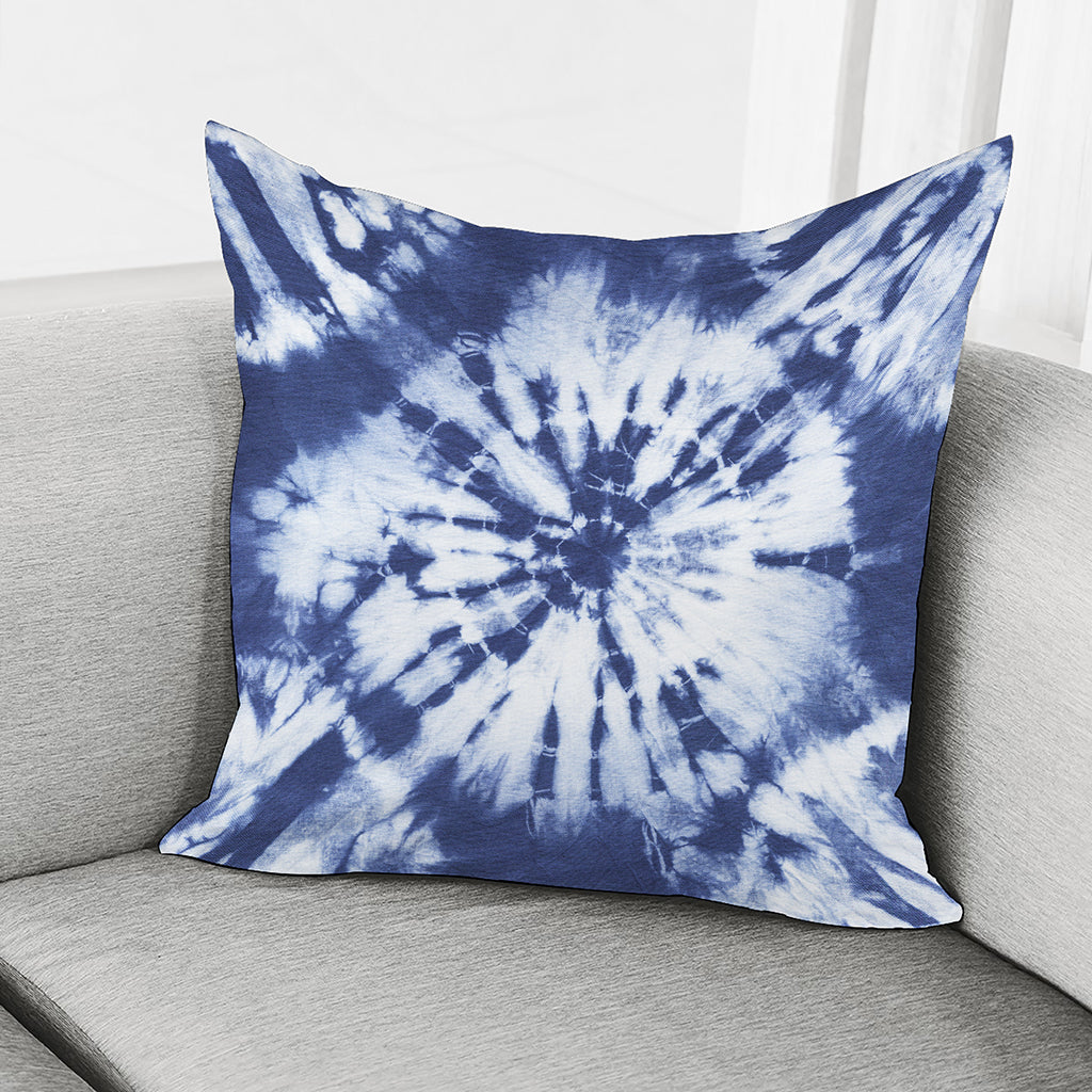 Blue And White Tie Dye Print Pillow Cover