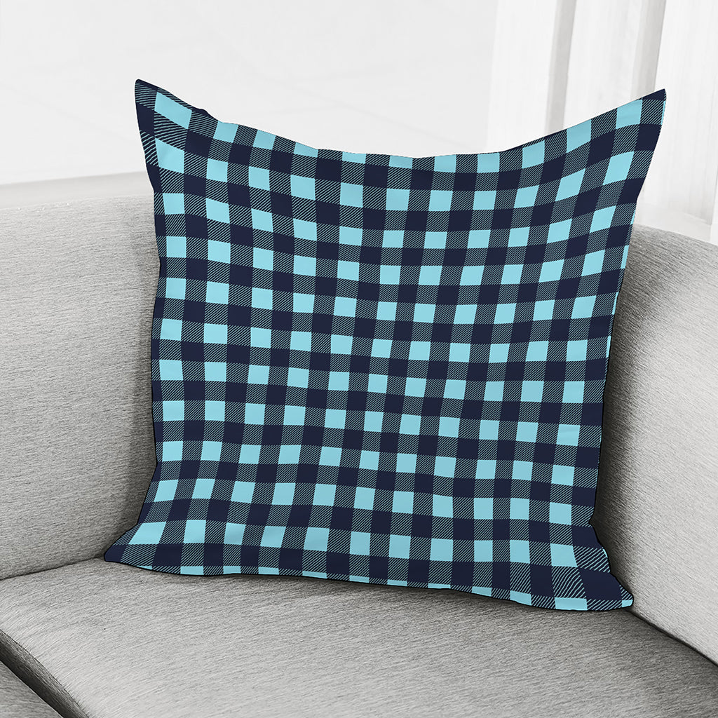 Blue Buffalo Check Pattern Print Pillow Cover