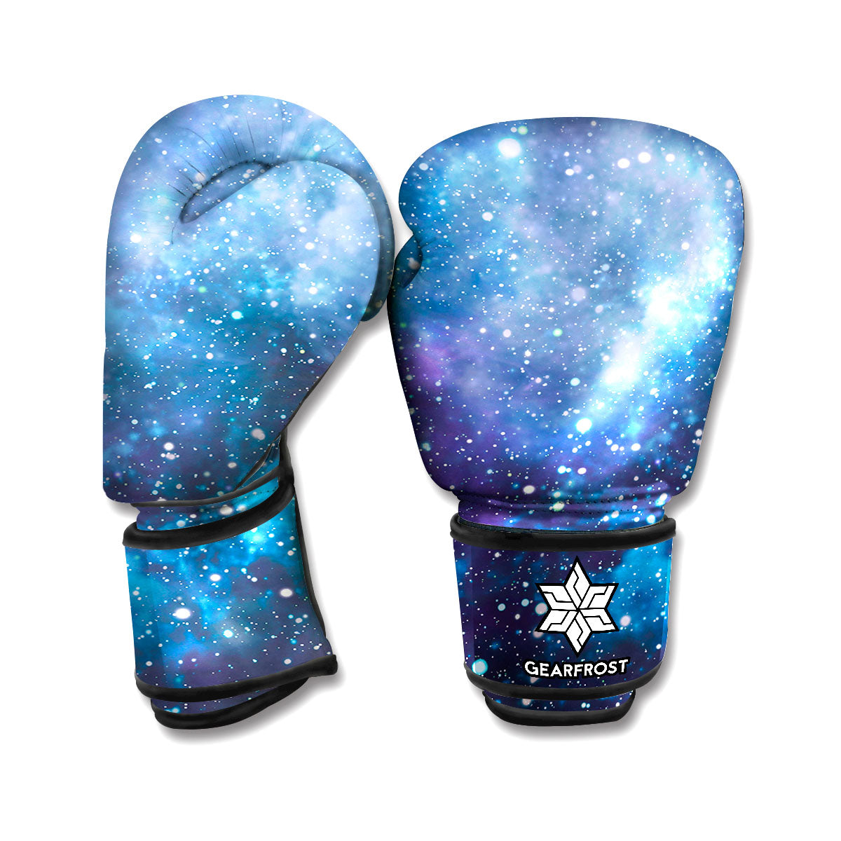 Blue Cloud Starfield Galaxy Space Print Boxing Gloves
