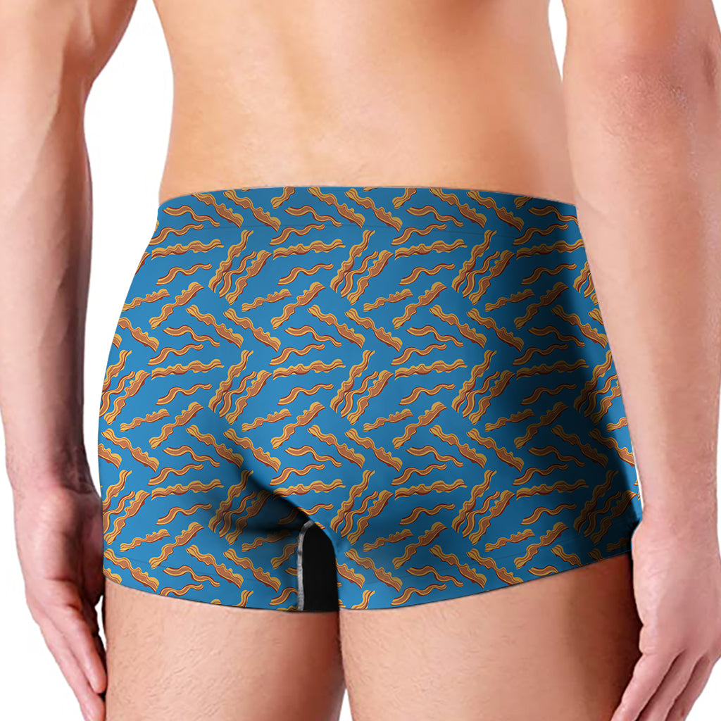 Blue Crispy Bacon Pattern Print Men's Boxer Briefs
