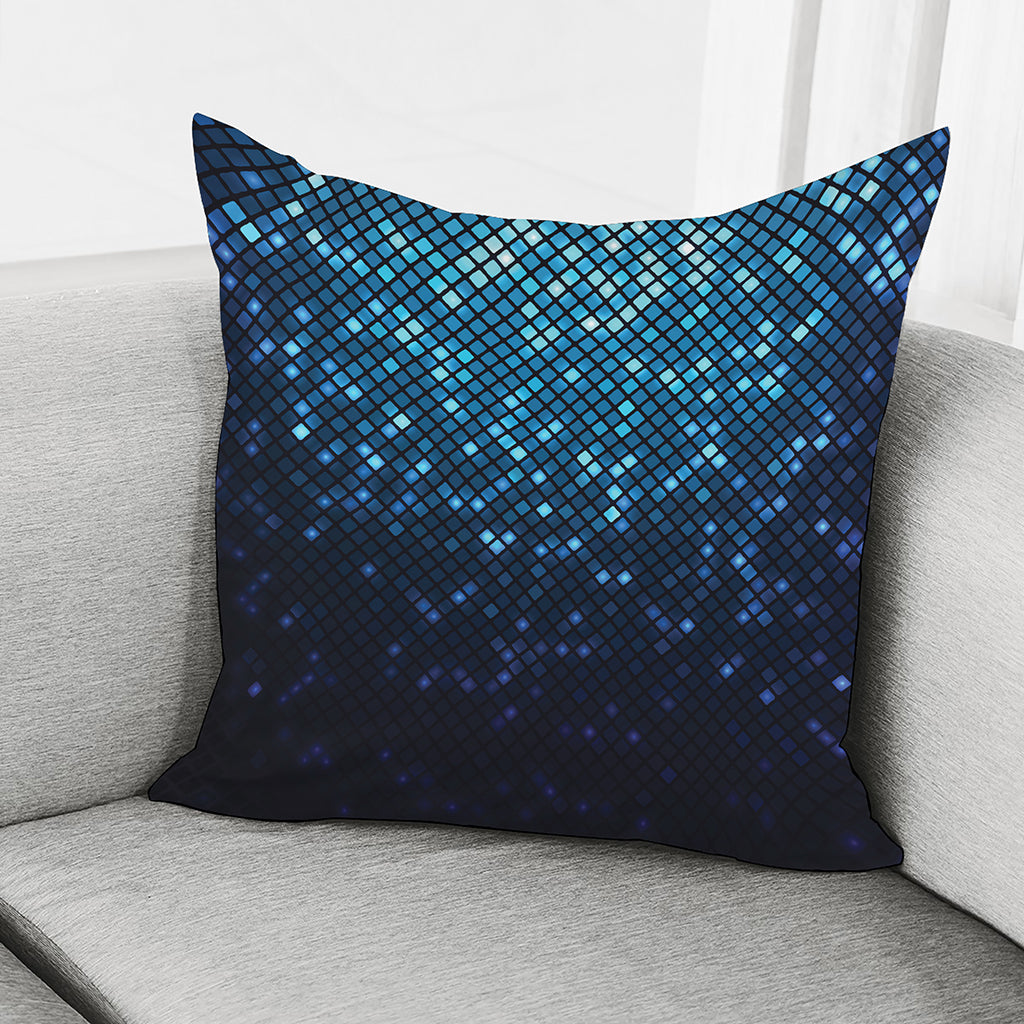 Blue Disco Lights Pattern Print Pillow Cover